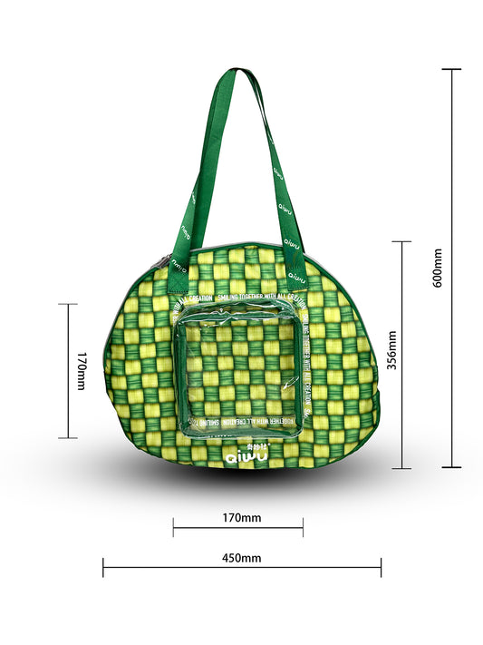 香港原創設計2025新款大容量輕便格仔單肩背包痛包